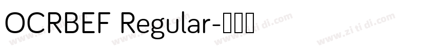 OCRBEF Regular字体转换